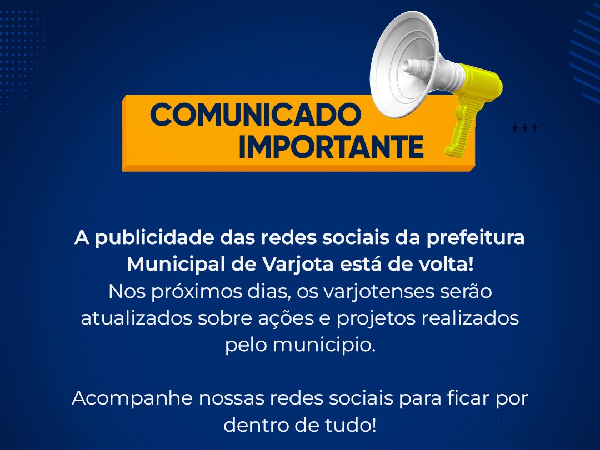 COMUNICADO: REATIVAÇÃO DAS REDES SOCIAIS